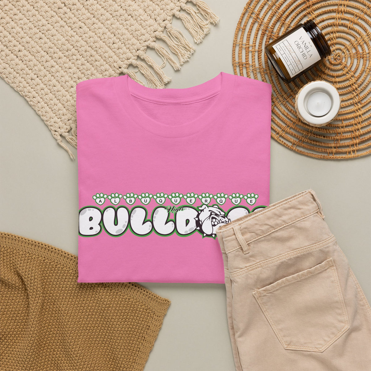 Albuquerque Bulldogs Retro Bubble Letter Spirit T-Shirt