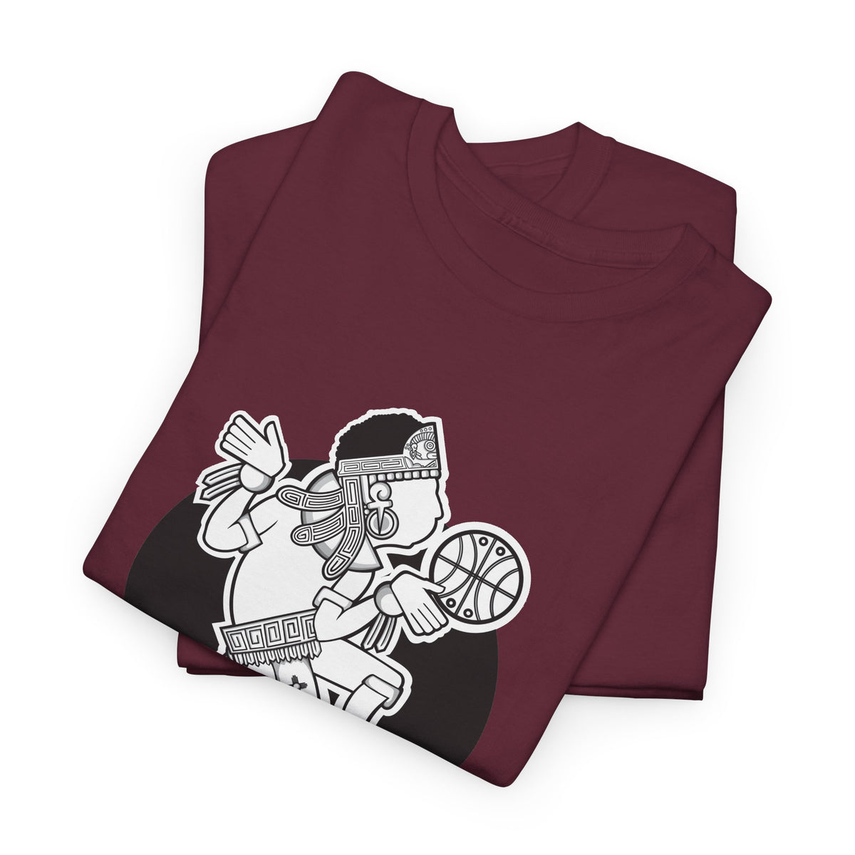 Aztec Hooper (Black & White) – Original Aztec Wear Basketball T-Shirt