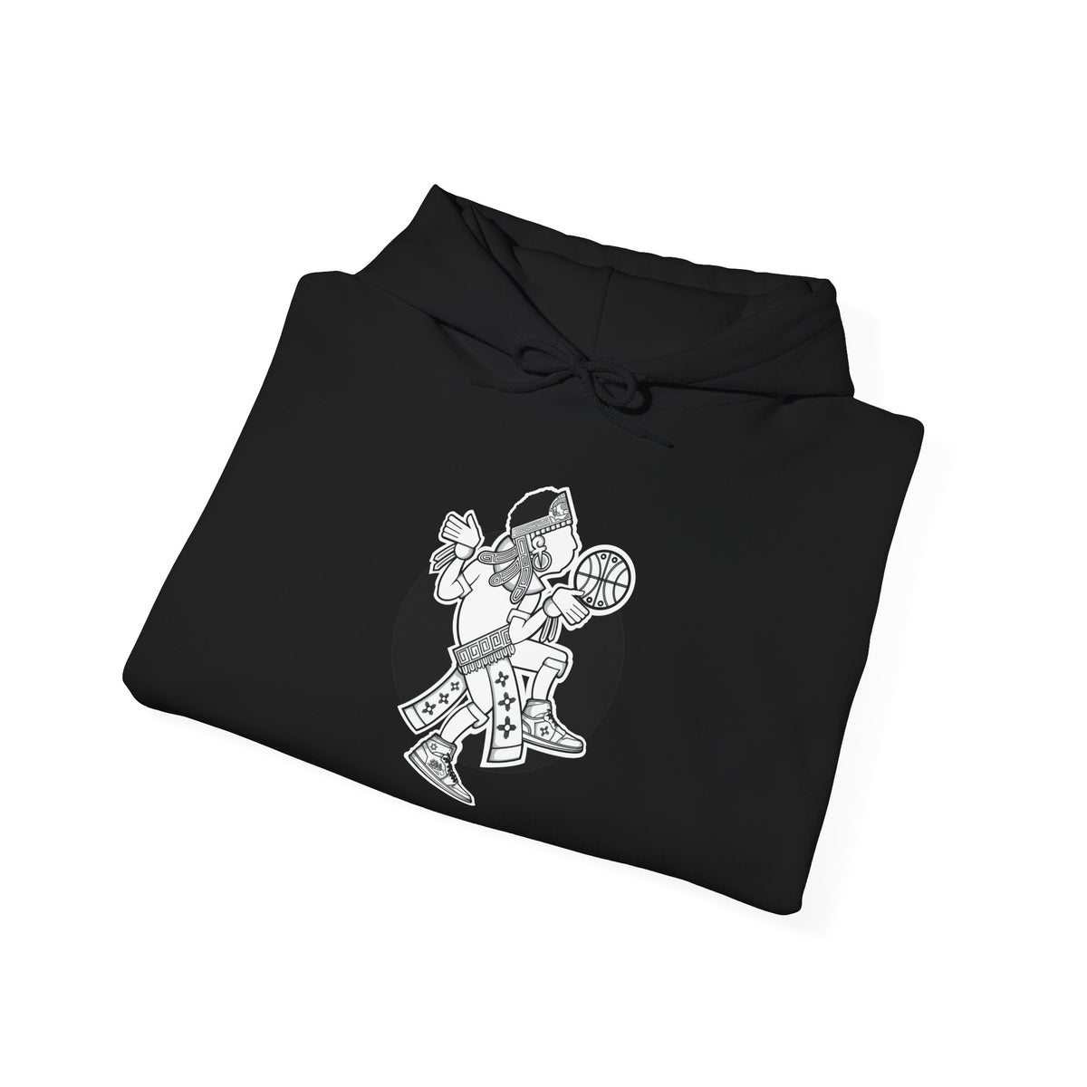 Aztec Hooper (Black & White) – Original Aztec Wear Basketball Fleece Hoodie