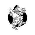 Aztec Hooper (Black & White) – Original Aztec Wear Vinyl Kiss-Cut Sticker