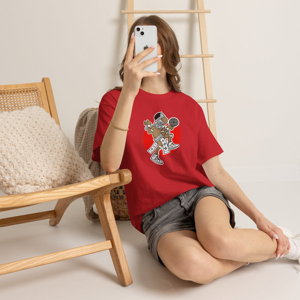Aztec Hooper (Red) – Original Aztec Wear Basketball Spirit T-Shirt