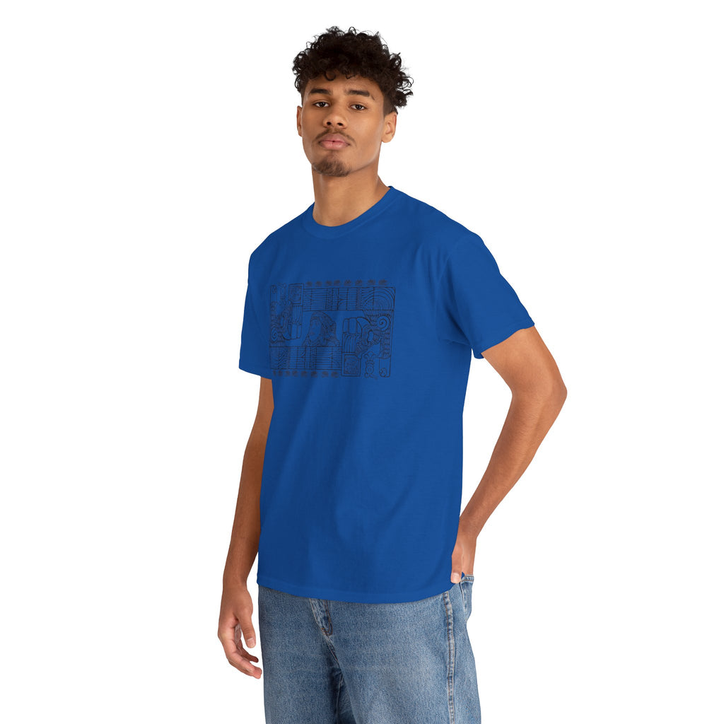 Aztec Wall (Black) – Original Hand-Drawn Aztec Wear T-Shirt