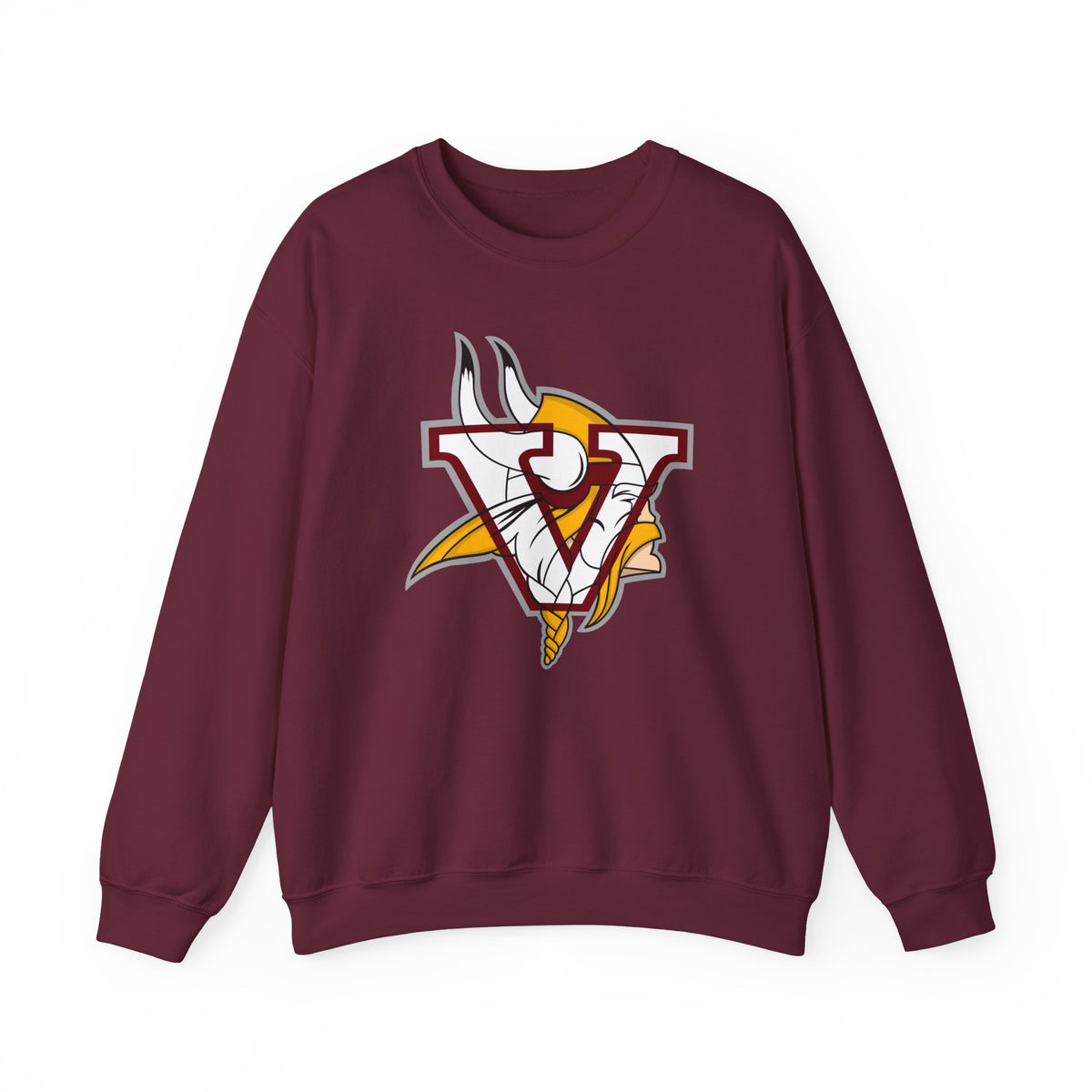 Valley Vikings Classic Logo Spirit Fleece Crewneck Sweatshirt
