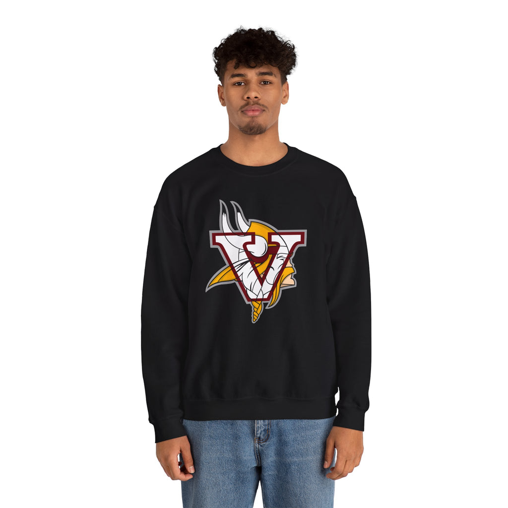 Valley Vikings Classic Logo Spirit Fleece Crewneck Sweatshirt
