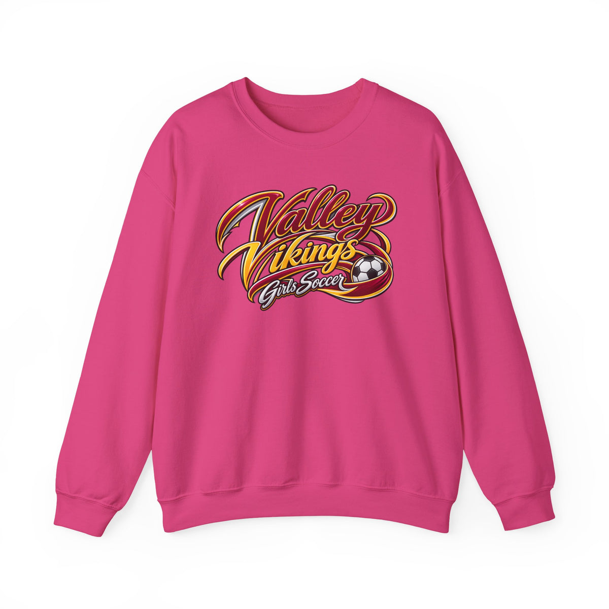 Valley Vikings Girls Soccer Spirit Fleece Crewneck Sweatshirt