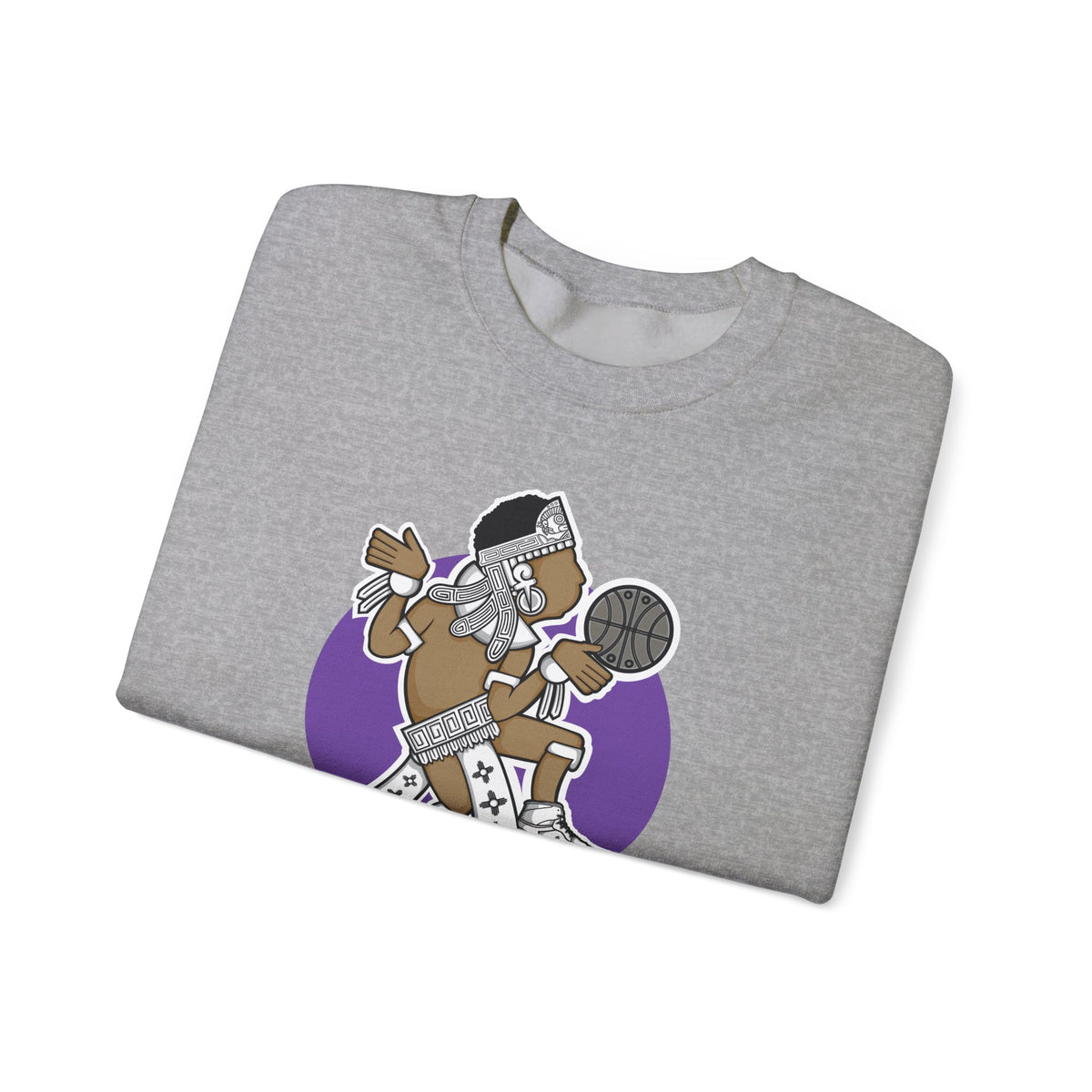 Aztec Hooper (Purple) – Original Aztec Wear Basketball Fleece Crewneck Sweatshirt