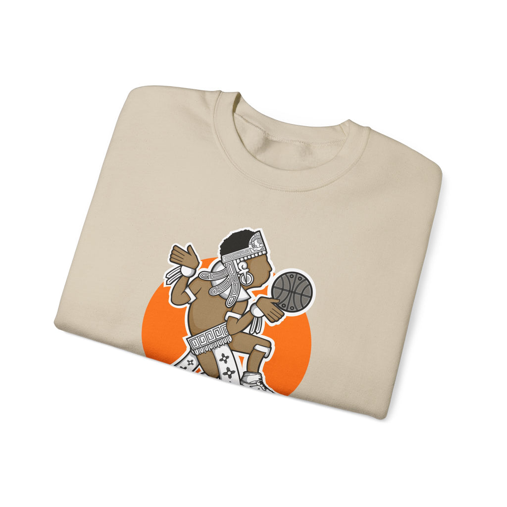 Aztec Hooper (Orange) – Original Aztec Wear Basketball Fleece Crewneck Sweatshirt