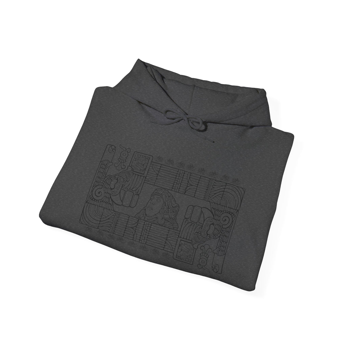 Aztec Wall (Black) – Original Hand-Drawn Aztec Wear Hoodie