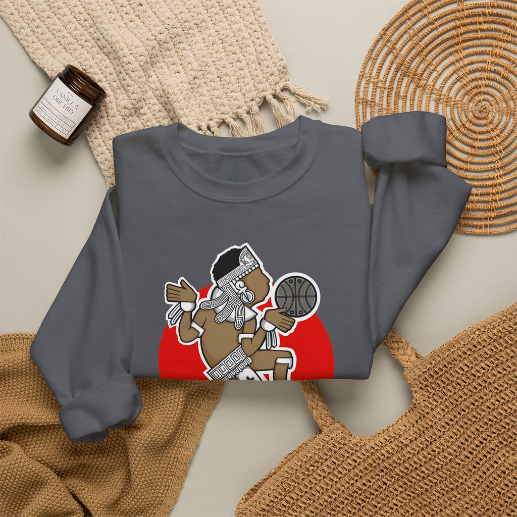 Aztec Hooper (Red) – Original Aztec Wear Basketball Fleece Crewneck Sweatshirt