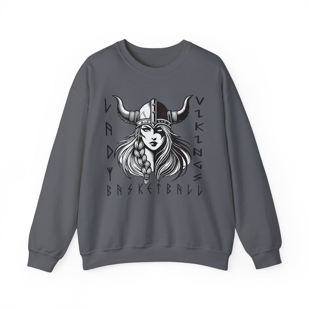 Valley Lady Vikings Basketball Norse Warrior Spirit Fleece Crewneck Sweatshirt