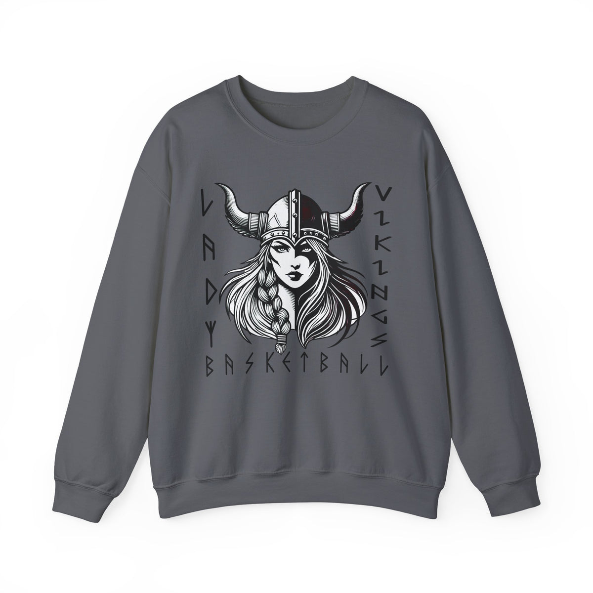 Valley Lady Vikings Basketball Norse Warrior Spirit Fleece Crewneck Sweatshirt