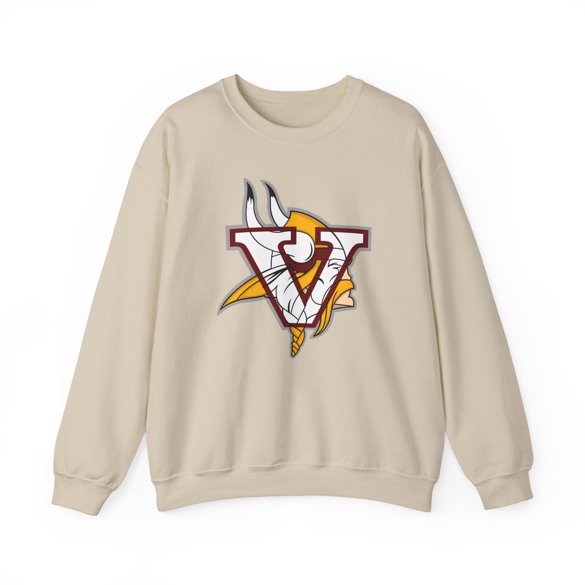 Valley Vikings Classic Logo Spirit Fleece Crewneck Sweatshirt