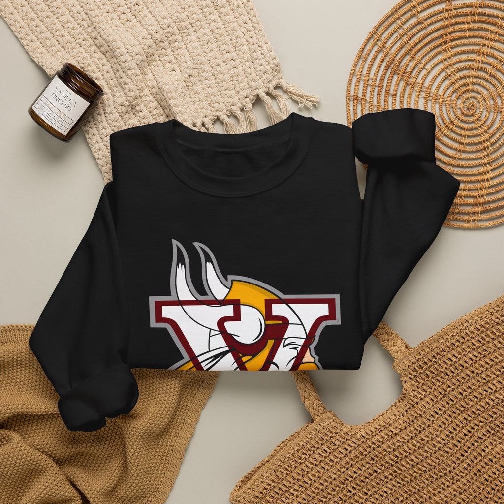 Valley Vikings Classic Logo Spirit Fleece Crewneck Sweatshirt