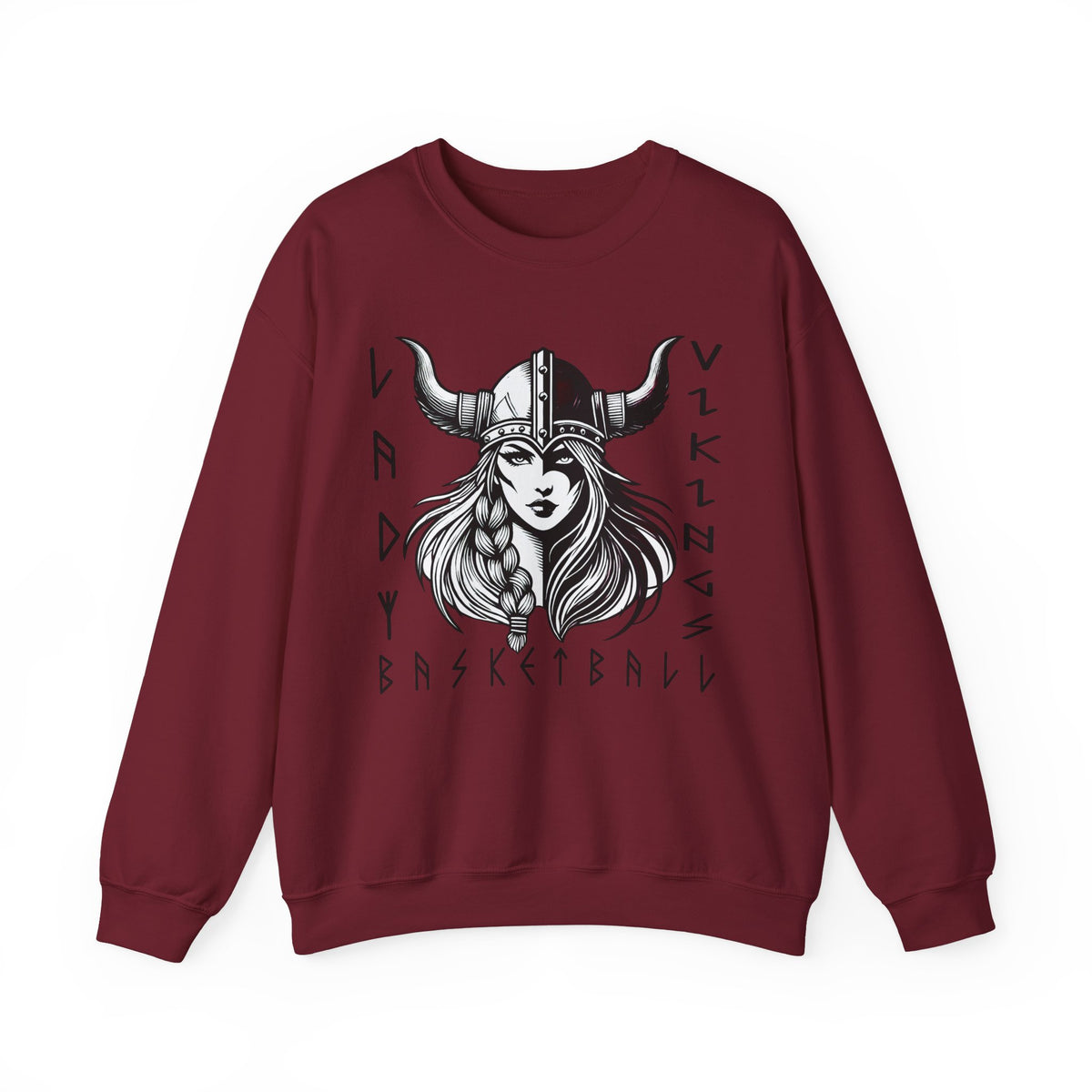Valley Lady Vikings Basketball Norse Warrior Spirit Fleece Crewneck Sweatshirt
