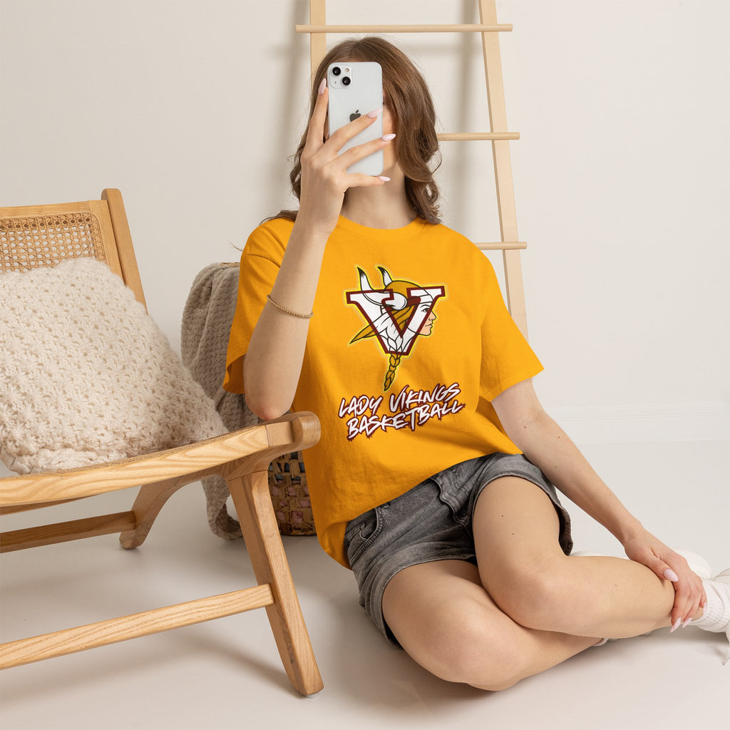 Valley Lady Vikings Basketball Classic Logo Spirit T-Shirt