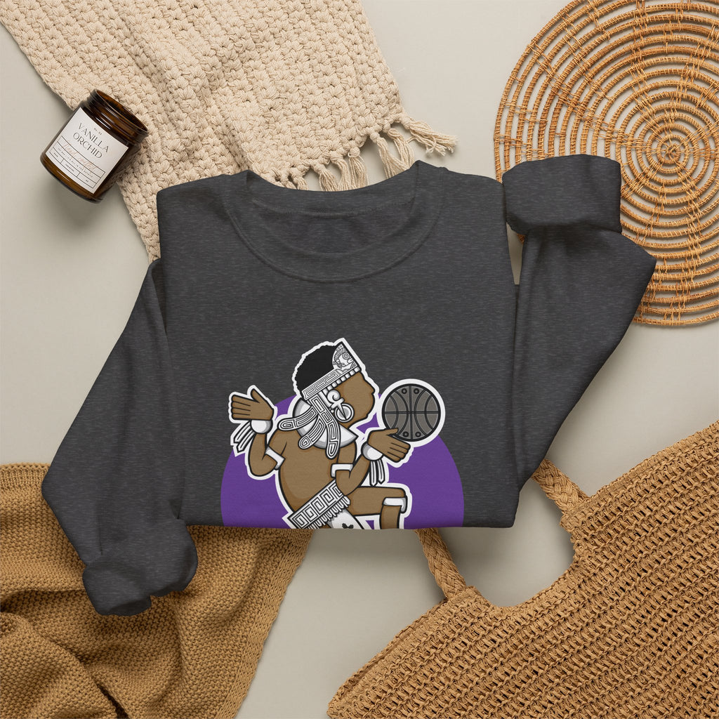 Aztec Hooper (Purple) – Original Aztec Wear Basketball Fleece Crewneck Sweatshirt