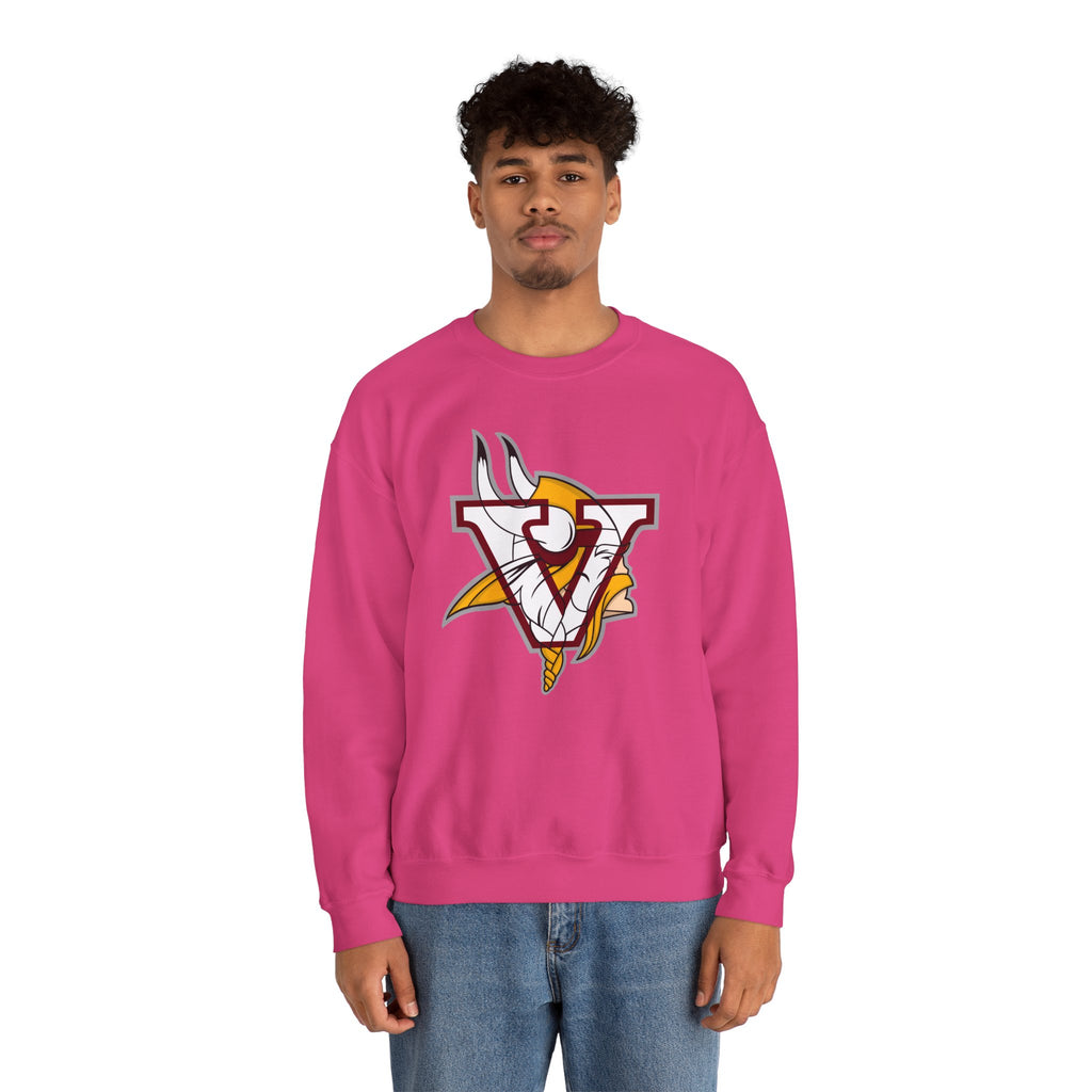 Valley Vikings Classic Logo Spirit Fleece Crewneck Sweatshirt