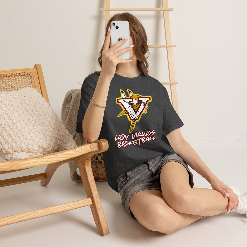 Valley Lady Vikings Basketball Classic Logo Spirit T-Shirt