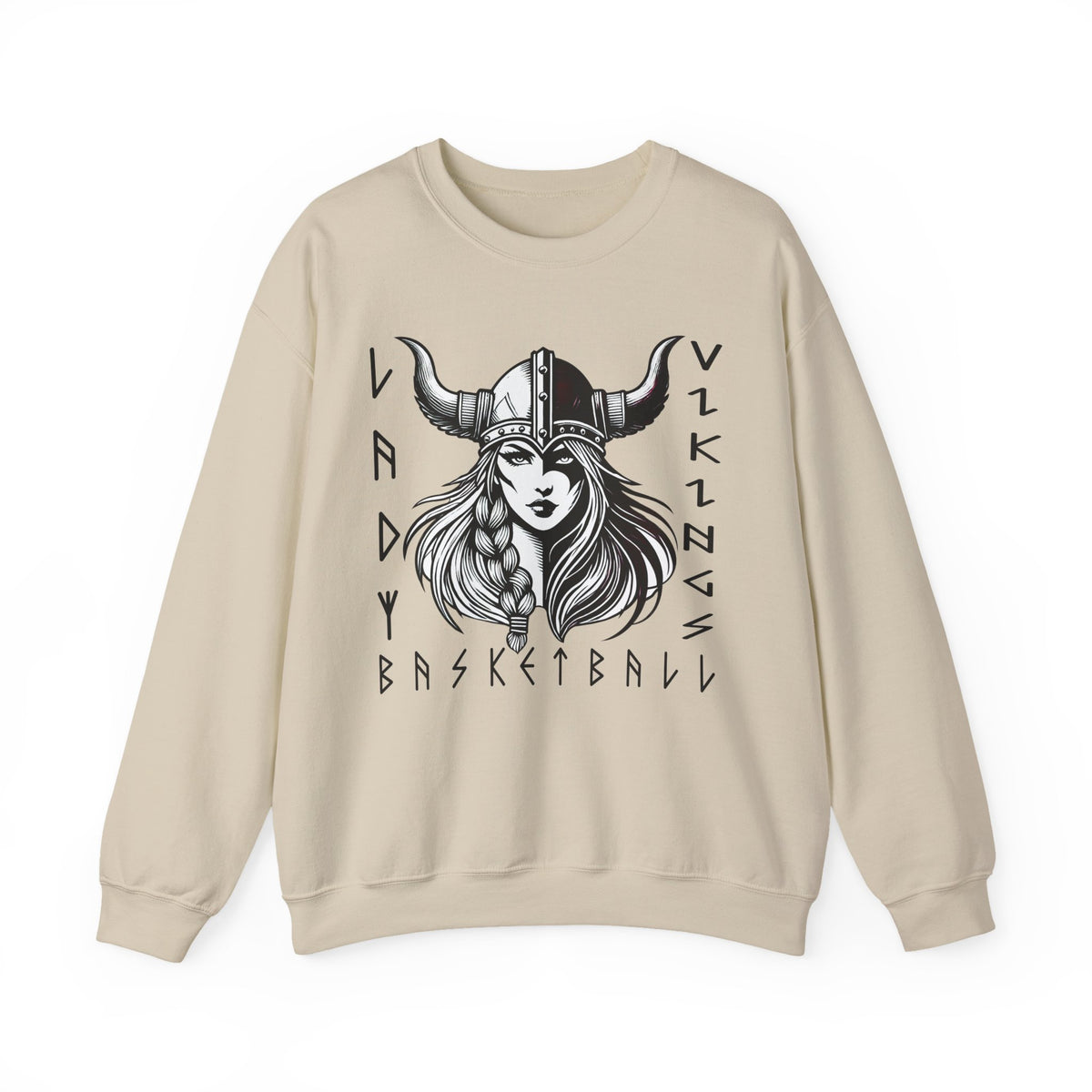 Valley Lady Vikings Basketball Norse Warrior Spirit Fleece Crewneck Sweatshirt
