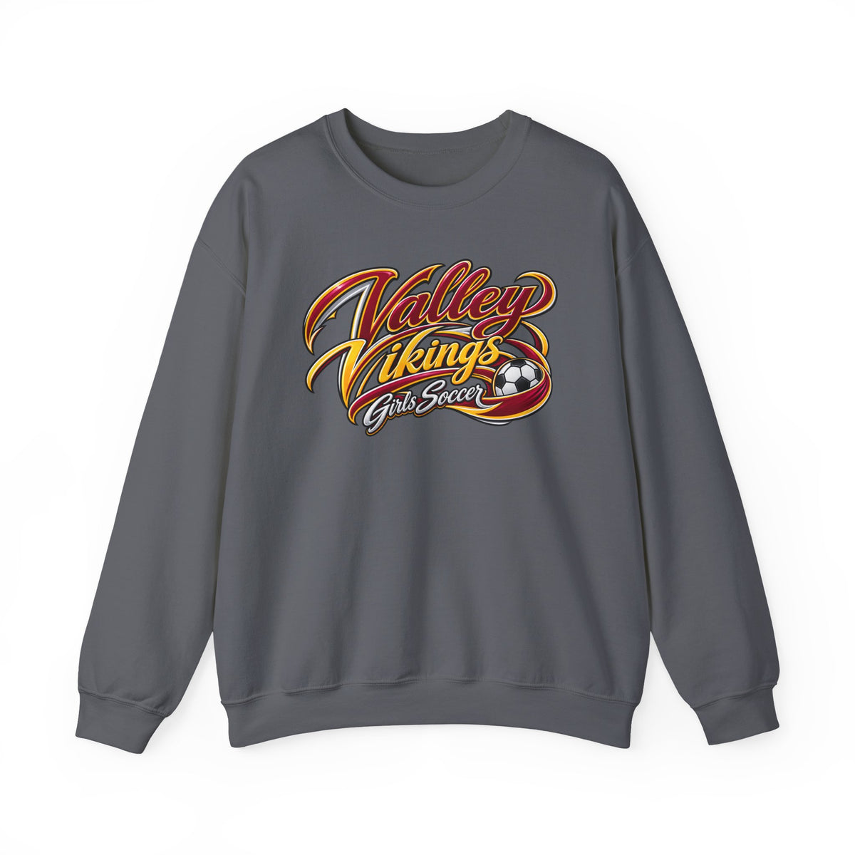 Valley Vikings Girls Soccer Spirit Fleece Crewneck Sweatshirt