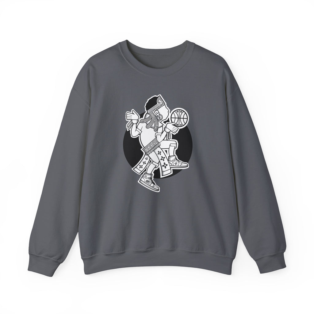 Aztec Hooper (Black & White) – Original Aztec Wear Basketball Fleece Crewneck Sweatshirt