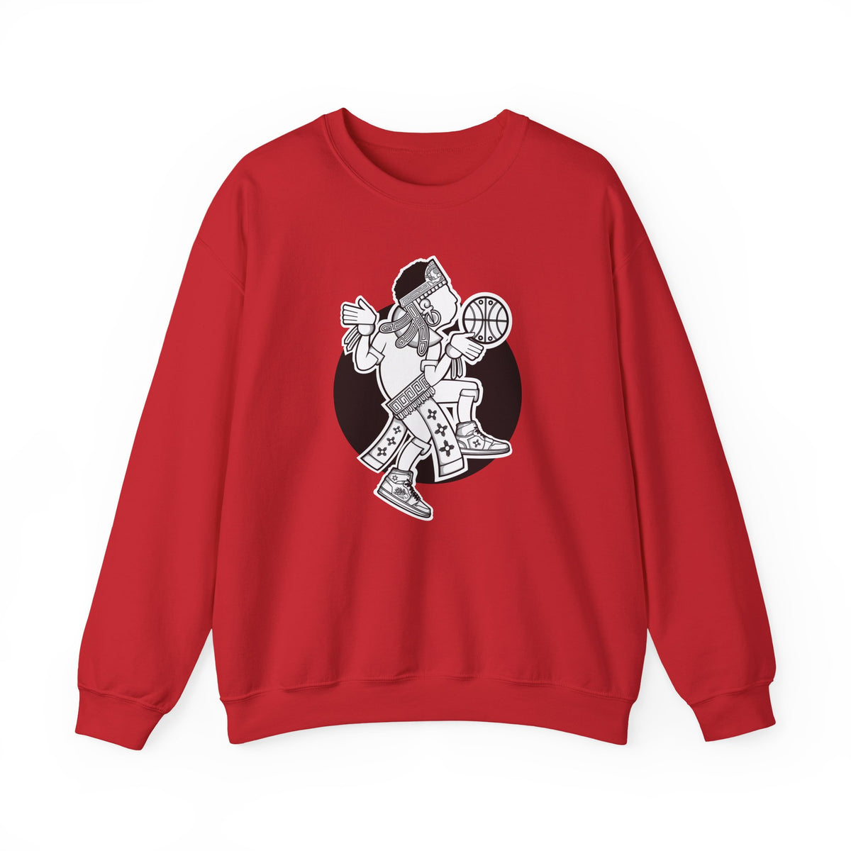 Aztec Hooper (Black & White) – Original Aztec Wear Basketball Fleece Crewneck Sweatshirt