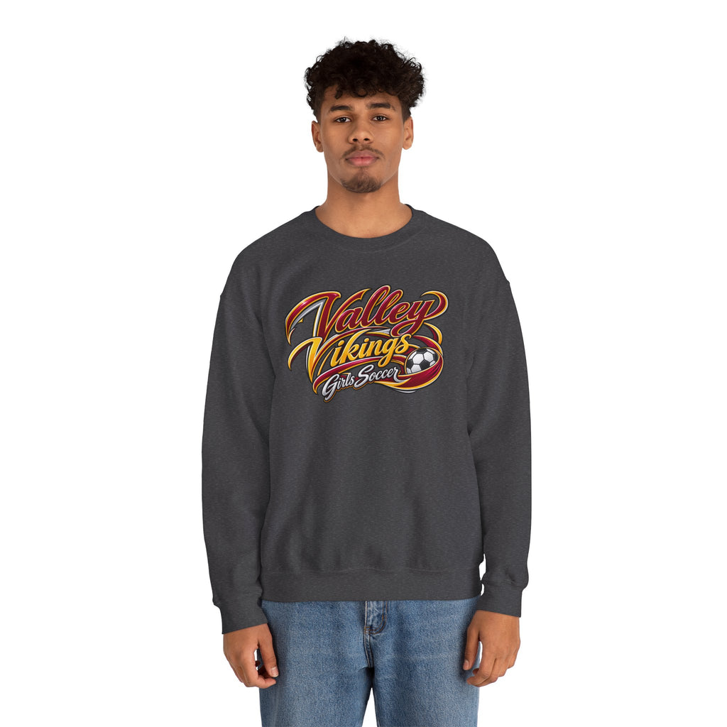 Valley Vikings Girls Soccer Spirit Fleece Crewneck Sweatshirt