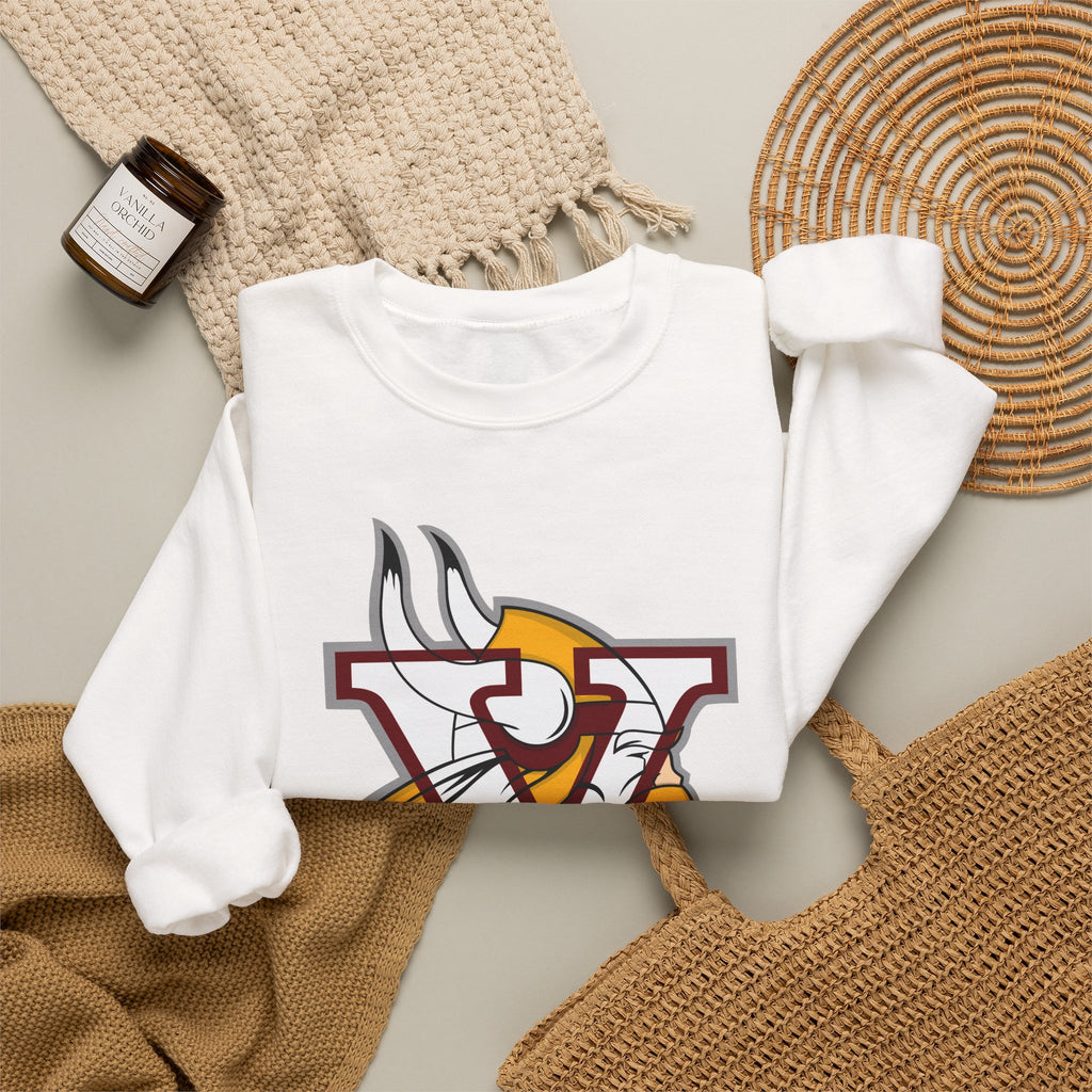 Valley Vikings Classic Logo Spirit Fleece Crewneck Sweatshirt