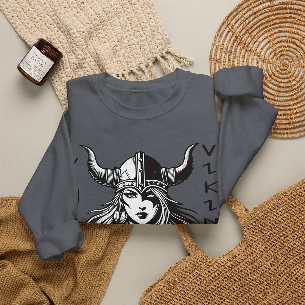 Valley Lady Vikings Basketball Norse Warrior Spirit Fleece Crewneck Sweatshirt