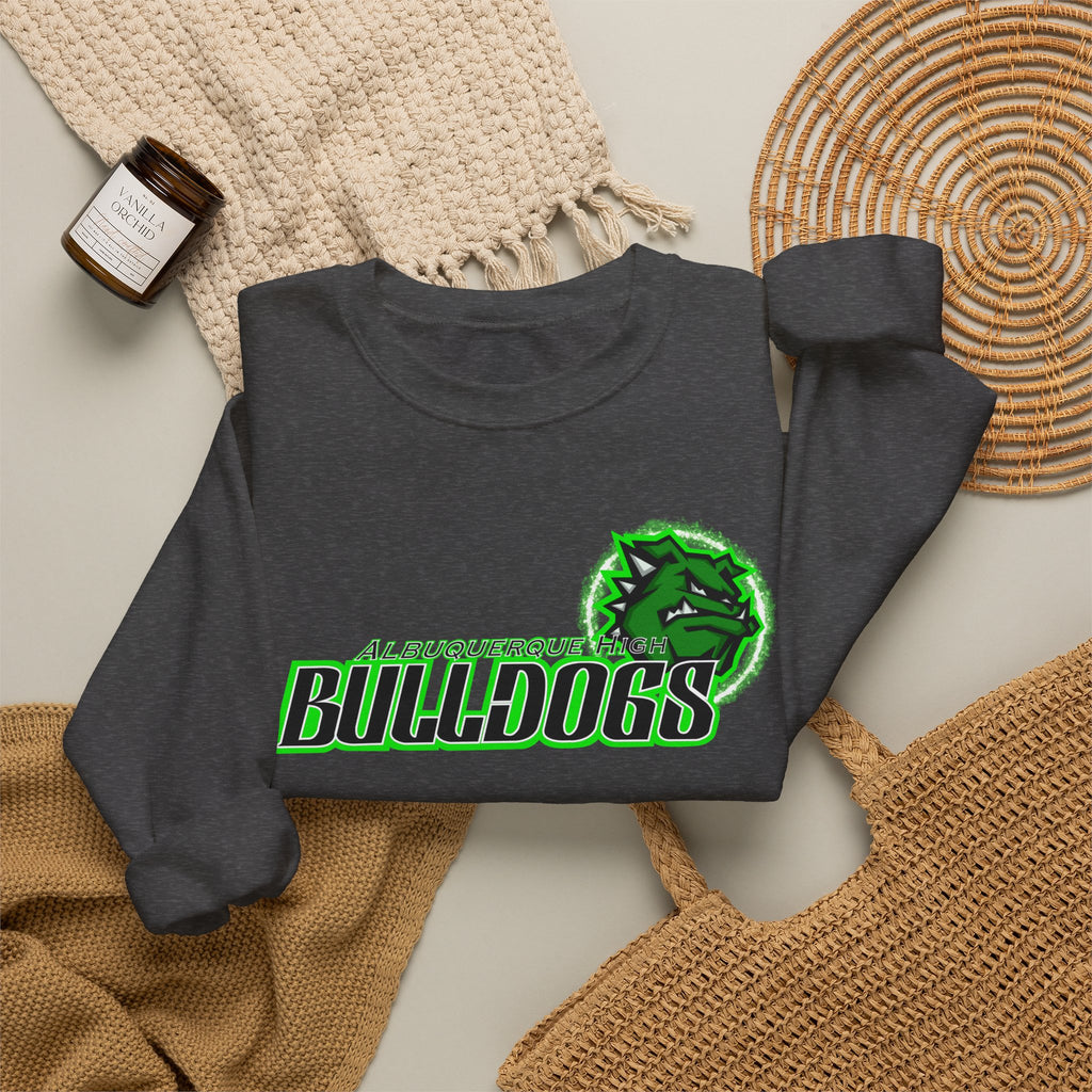 Albuquerque Bulldogs Athletic Mascot Spirit Fleece Crewneck Sweatshirt