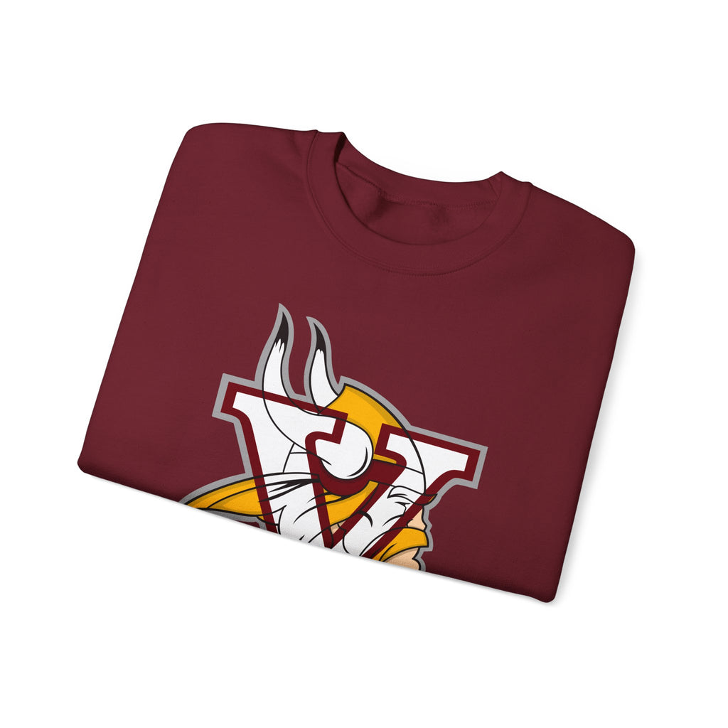 Valley Vikings Classic Logo Spirit Fleece Crewneck Sweatshirt