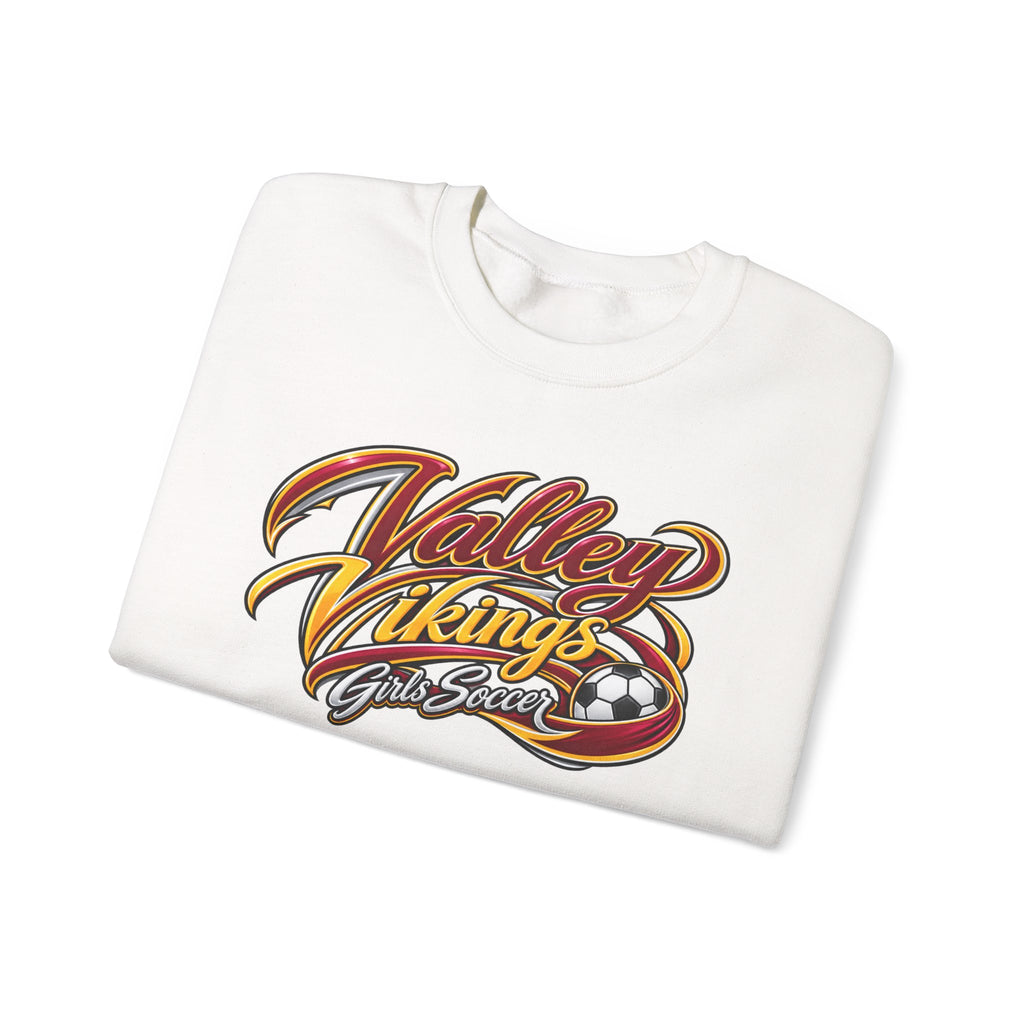 Valley Vikings Girls Soccer Spirit Fleece Crewneck Sweatshirt