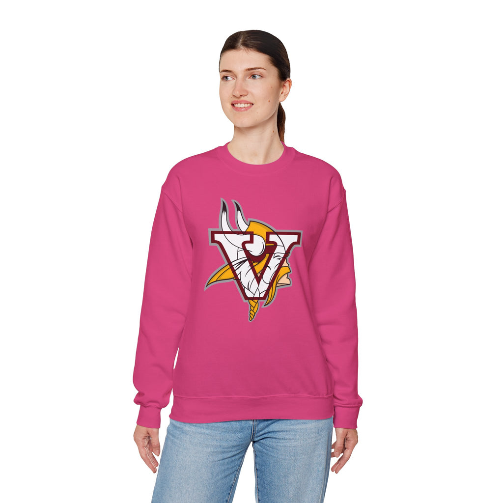 Valley Vikings Classic Logo Spirit Fleece Crewneck Sweatshirt