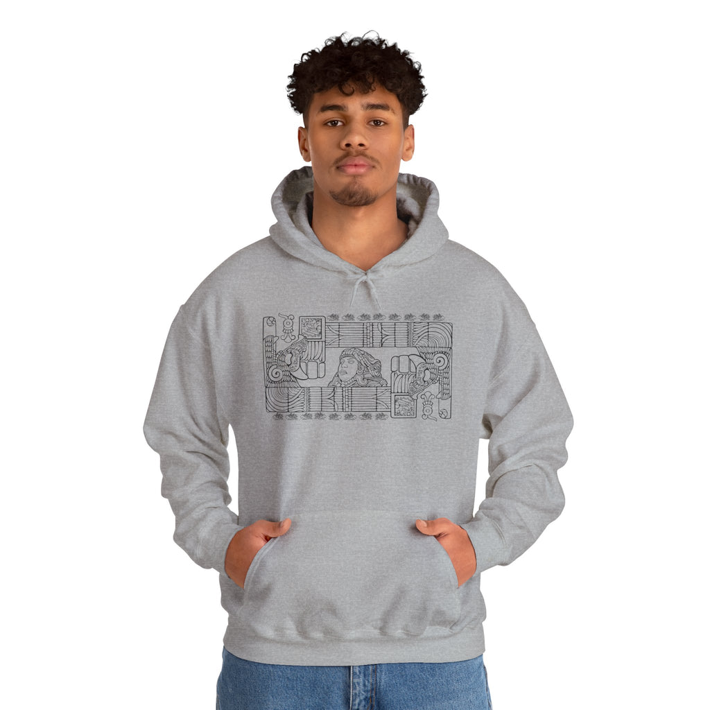 Aztec Wall (Black) – Original Hand-Drawn Aztec Wear Hoodie