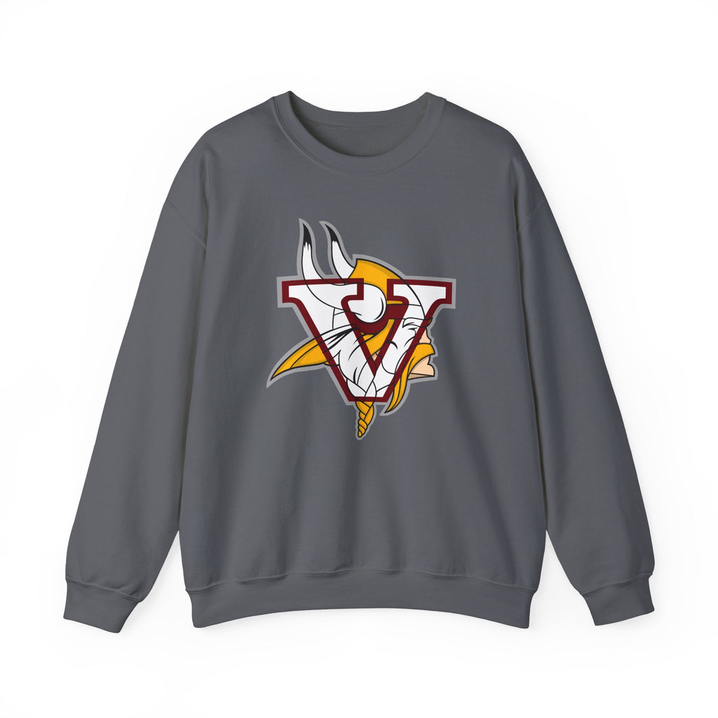 Valley Vikings Classic Logo Spirit Fleece Crewneck Sweatshirt