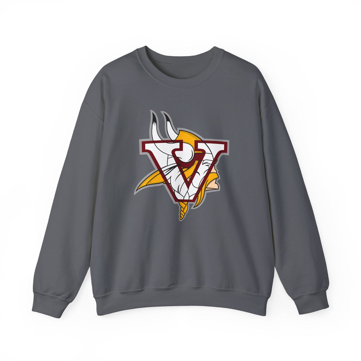 Valley Vikings Classic Logo Spirit Fleece Crewneck Sweatshirt