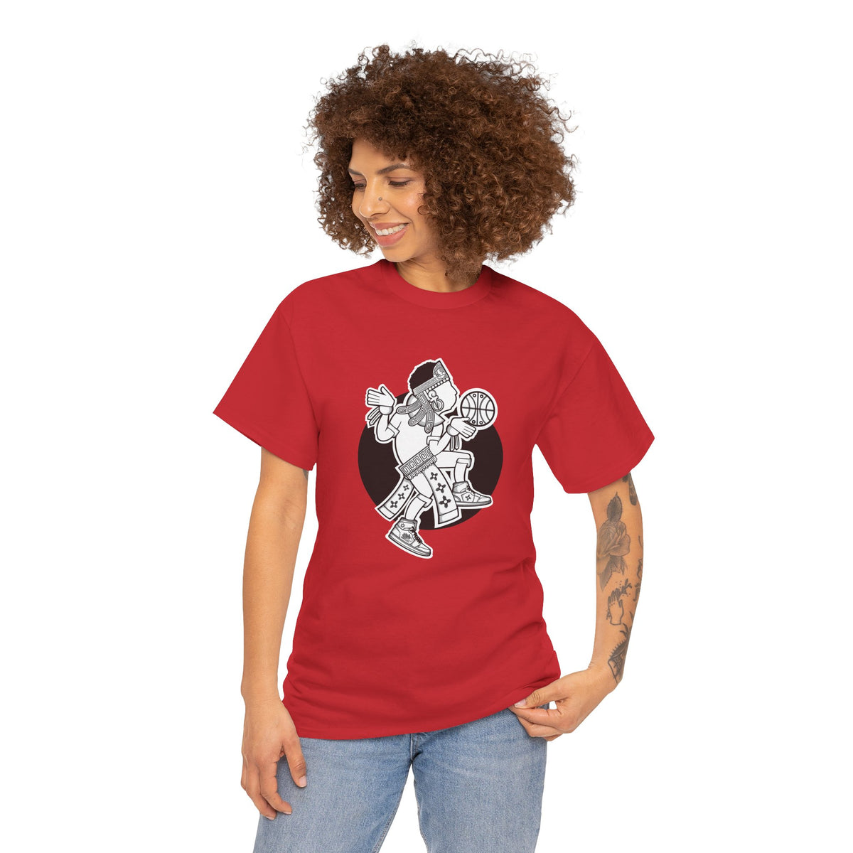 Aztec Hooper (Black & White) – Original Aztec Wear Basketball T-Shirt