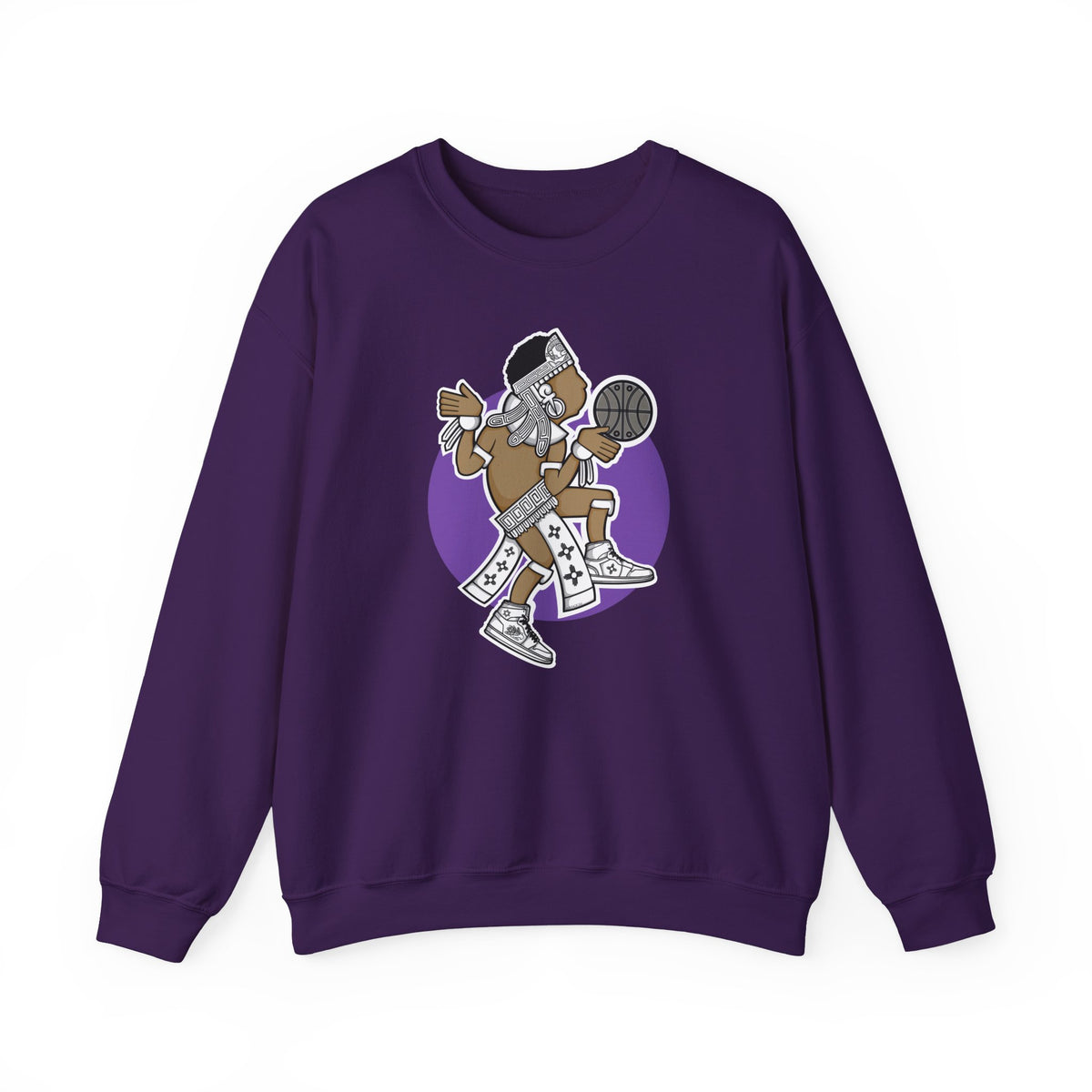 Aztec Hooper (Purple) – Original Aztec Wear Basketball Fleece Crewneck Sweatshirt