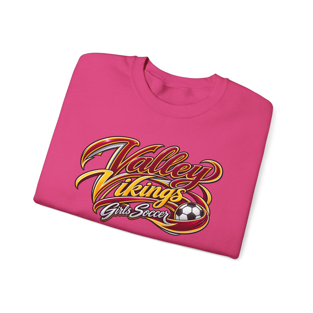 Valley Vikings Girls Soccer Spirit Fleece Crewneck Sweatshirt