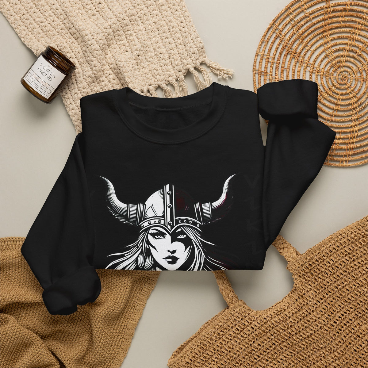 Valley Lady Vikings Basketball Norse Warrior Spirit Fleece Crewneck Sweatshirt