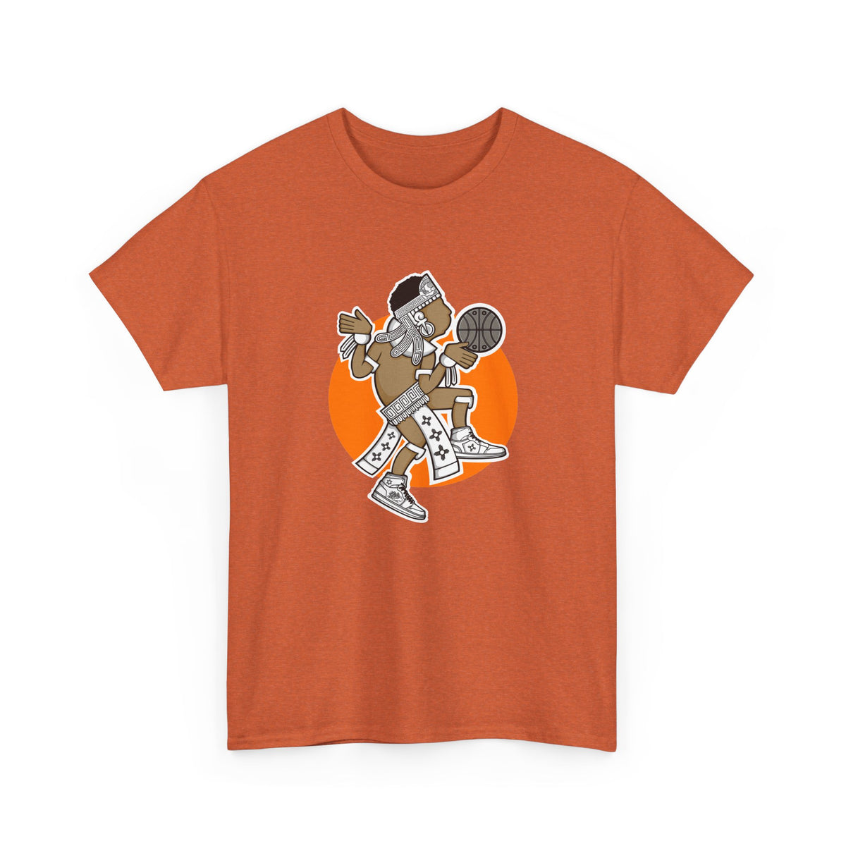 Aztec Hooper (Orange) – Original Aztec Wear Basketball T-Shirt