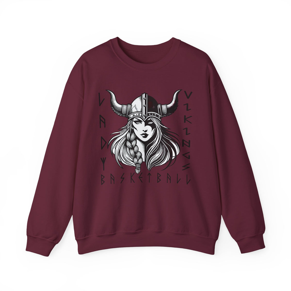 Valley Lady Vikings Basketball Norse Warrior Spirit Fleece Crewneck Sweatshirt