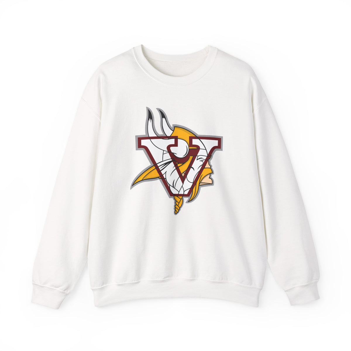 Valley Vikings Classic Logo Spirit Fleece Crewneck Sweatshirt