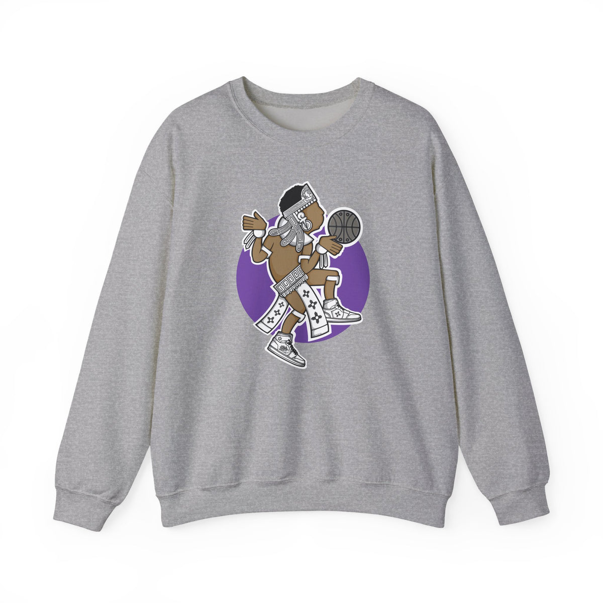 Aztec Hooper (Purple) – Original Aztec Wear Basketball Fleece Crewneck Sweatshirt