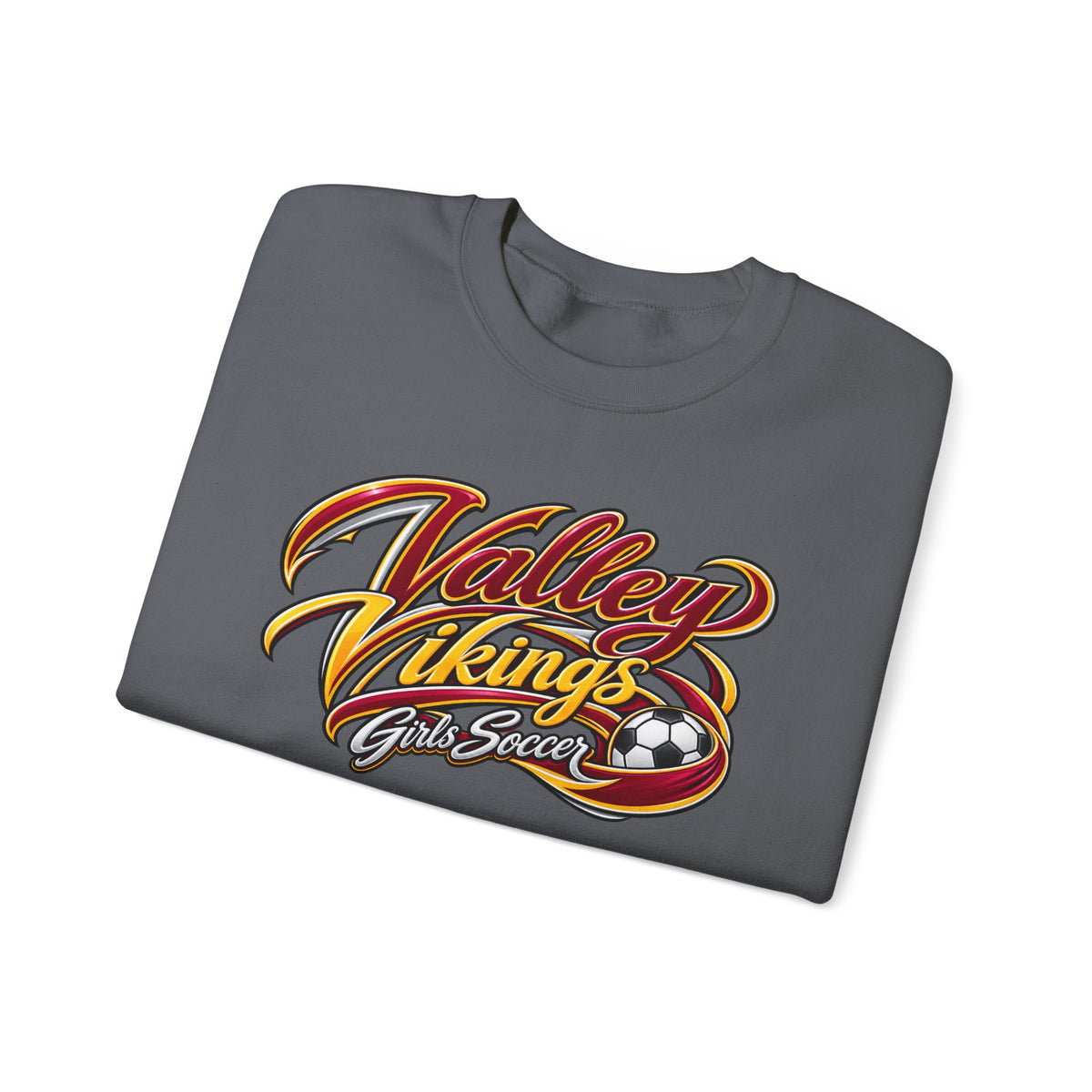 Valley Vikings Girls Soccer Spirit Fleece Crewneck Sweatshirt