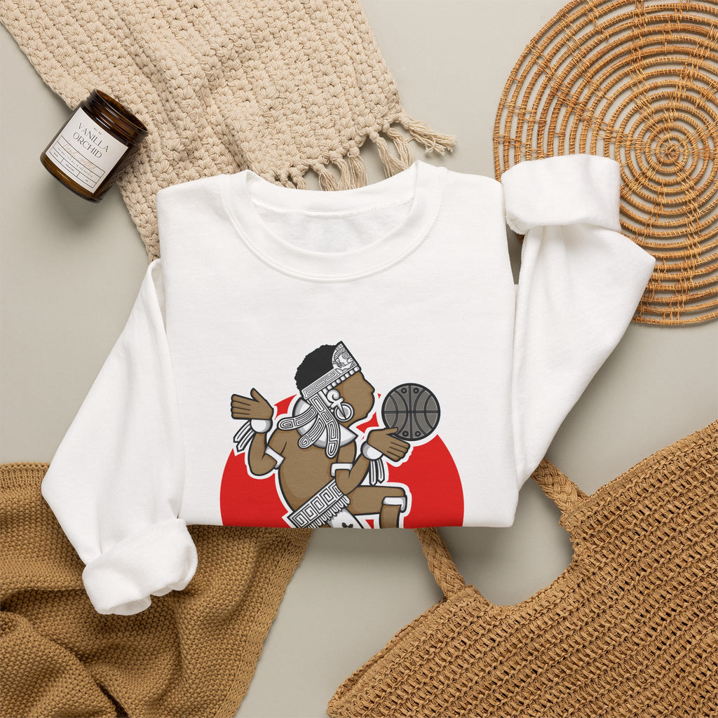 Aztec Hooper (Red) – Original Aztec Wear Basketball Fleece Crewneck Sweatshirt
