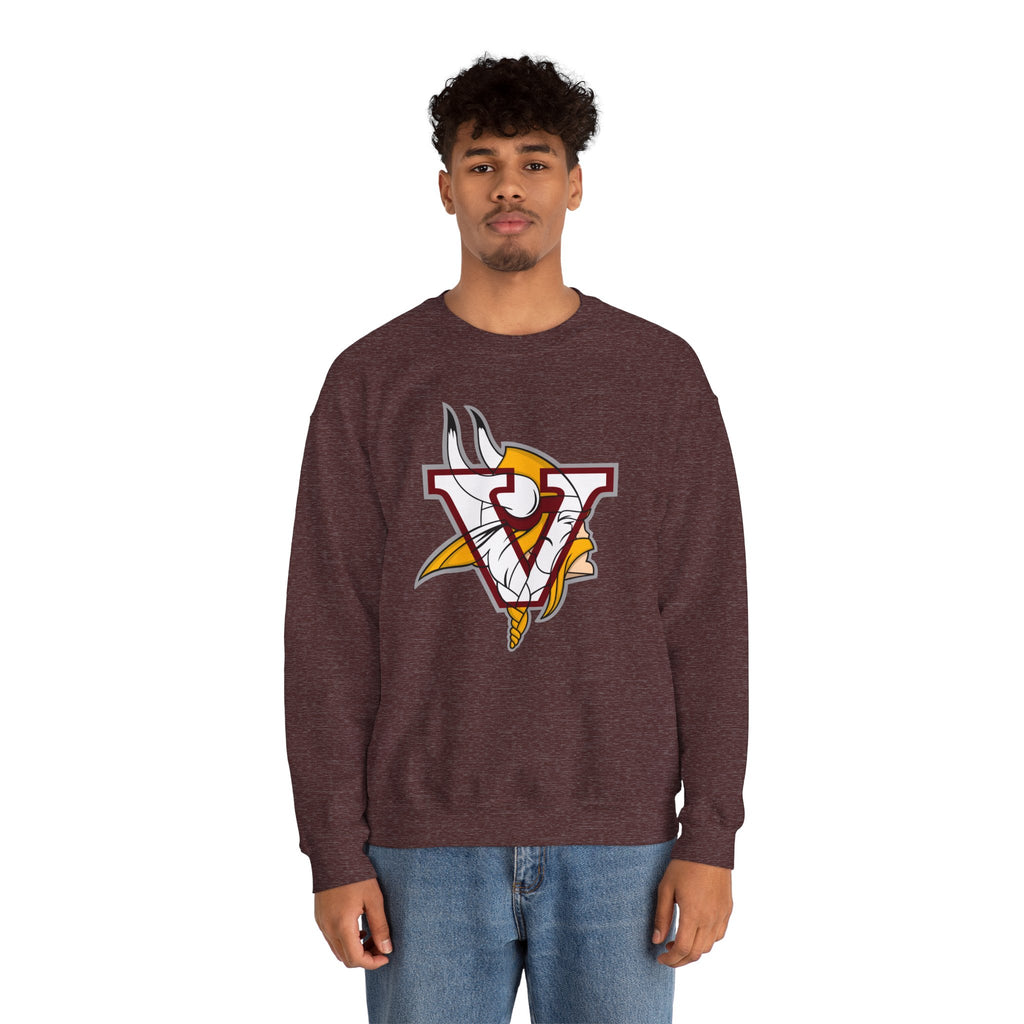 Valley Vikings Classic Logo Spirit Fleece Crewneck Sweatshirt