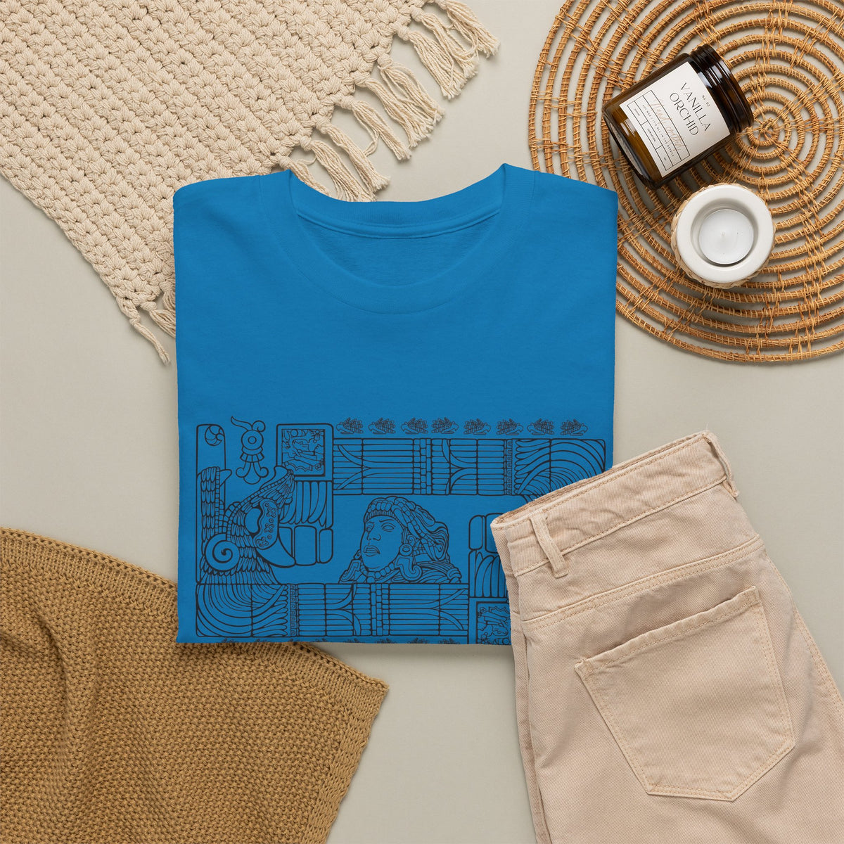 Aztec Wall (Black) – Original Hand-Drawn Aztec Wear T-Shirt