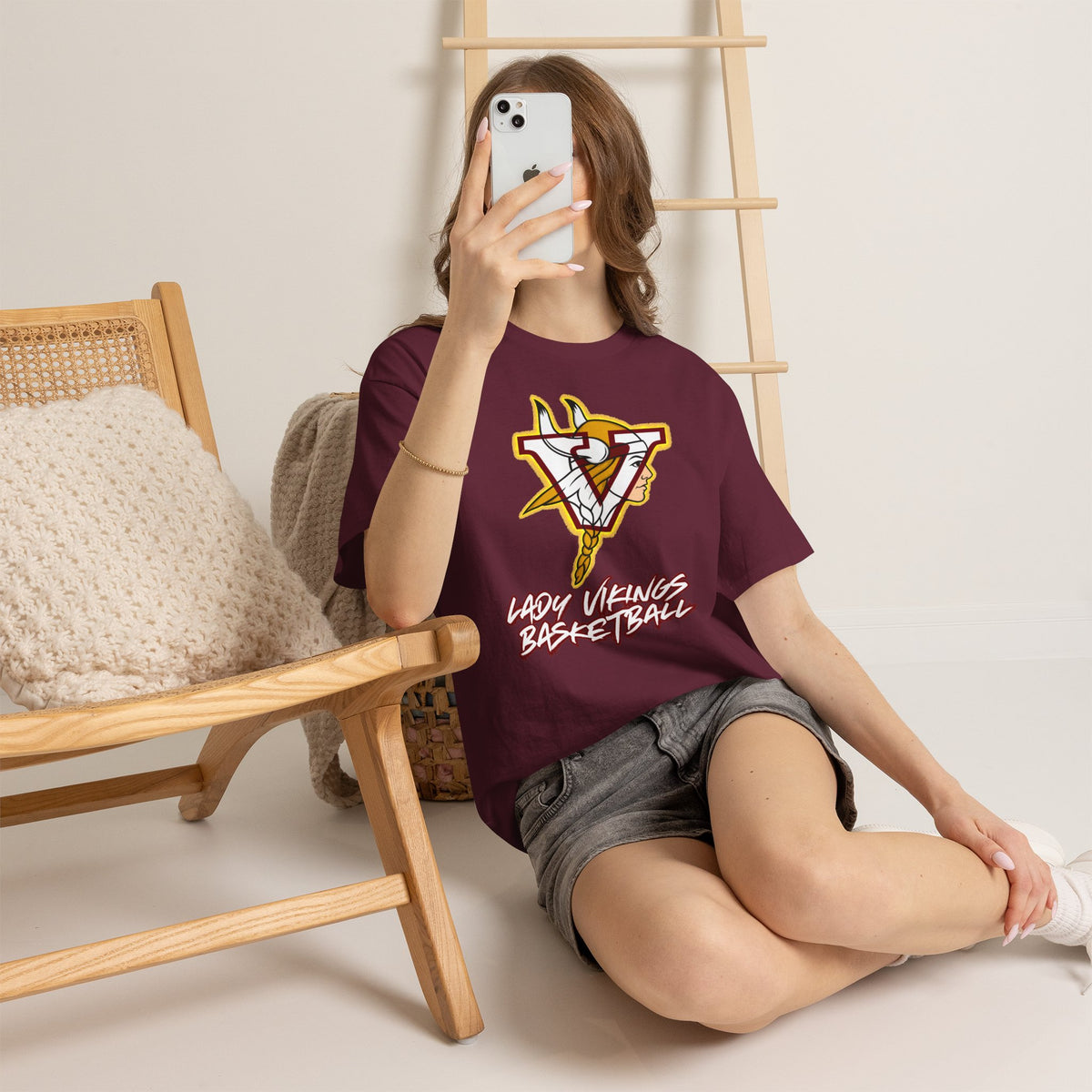 Valley Lady Vikings Basketball Classic Logo Spirit T-Shirt