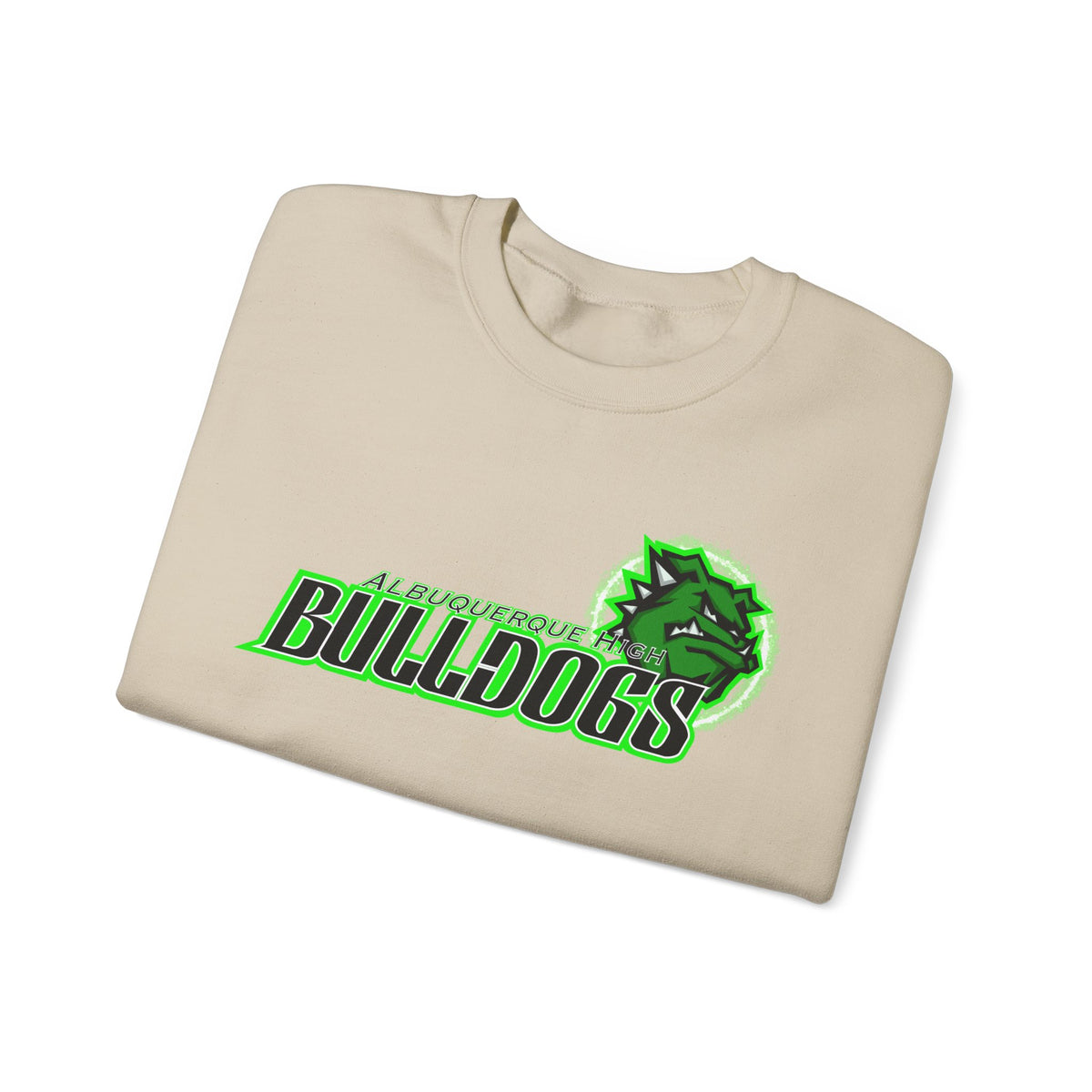 Albuquerque Bulldogs Athletic Mascot Spirit Fleece Crewneck Sweatshirt